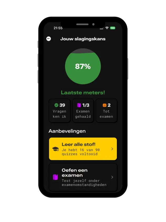 Zie je slagingskans groeien
